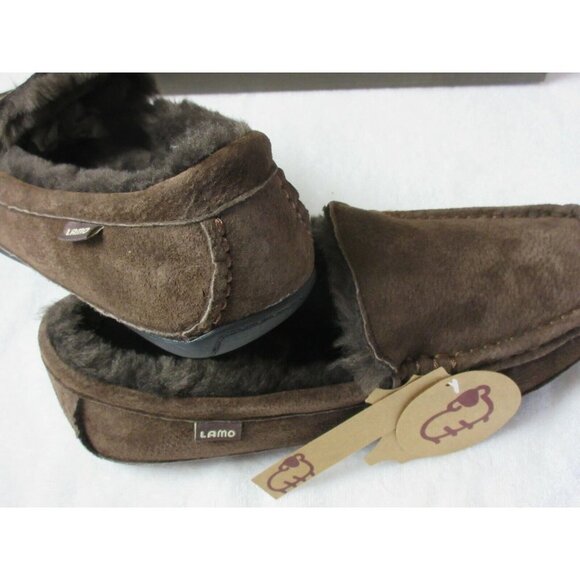 Lamo Mens Suede Boston Slip on Loafer Driving Moc Chocolate Brown NEW CM1244 - Picture 5 of 5